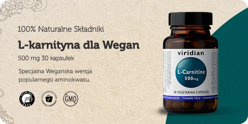 L-karnityna dla Wegan 500 mg 30 kapsułek Viridian